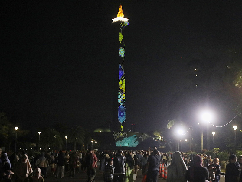  Malam Akhir Pekan ini Monas akan Dimeriahkan Penampilan Video Mapping