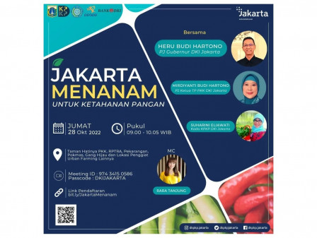 Yuk... Ikuti Jakarta Menanam Bersama Pj Gubernur Besok