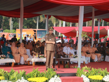 HUT Satpol PP ke-69 dan Satlinmas ke-57, Anies Tegaskan Penegakan Hukum yang Beradab dan Humanis