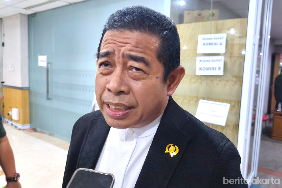 Ketua DPRD DKI Jakarta, Khoirudin setelah rapat internal Banggar DPRD DKI Jakarta