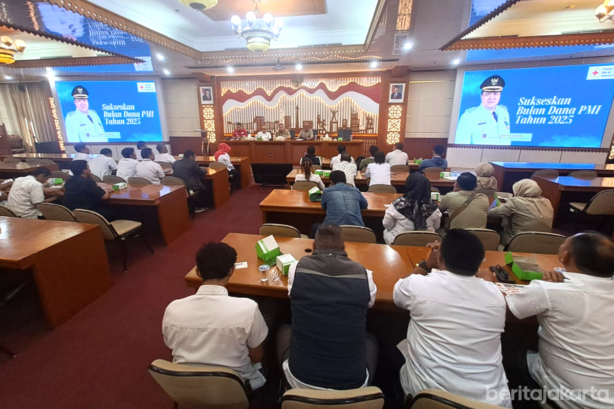 Puluhan Pengelola Pasar Tradisional se-Jakpus mengikuti Sosialisasi Bulan Dana PMI