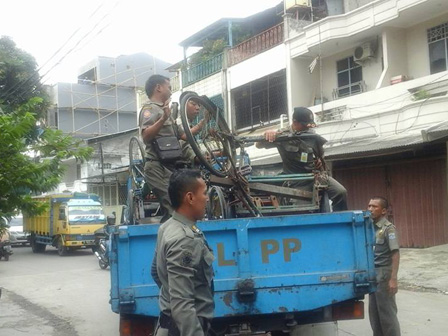 20 Becak Kembali Terjaring Razia di Jakut