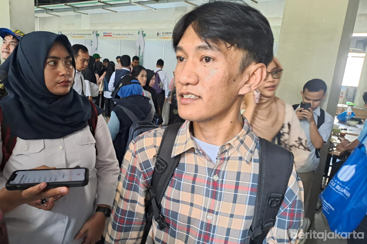 Salah satu pelamar kerja yang datang ke Job Fair Disabilitas 2025 di TIM Jakpus