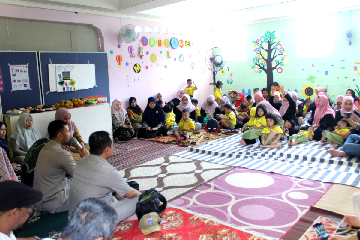 RW 04 Kelurahan Cawang, Kramat Jati, Jakarta Timur kini memiliki sekolah PAUD Melati