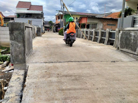 Perbaikanan Jembatan Jl Pete Cilangkap Rampung 