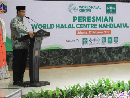 Hadiri Peresmian World Halal Center Nahdlatul Ulama, Gubernur Anies Optimis Pasar UMKM Jakarta Dapat