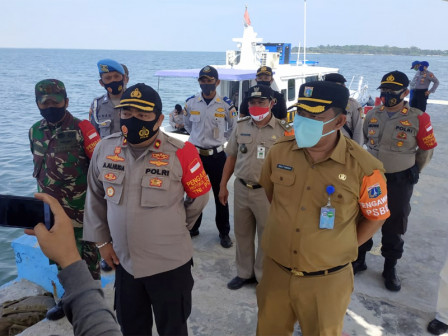 Pemkab Gelar Apel Operasi Tertib Masker di Pulau Untung Jawa