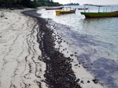 Aksi Bersih-bersih Pulau Pari Kumpulkan 250 Karung Limbah Minyak