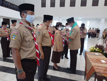 Walikota Kukuhkan Pengurus Kwarcab Gerakan Pramuka Kota Jakarta Utara 