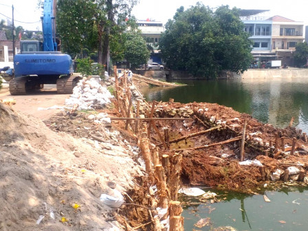 Perbaikan Turap Waduk Bojong Indah Capai 70 Persen