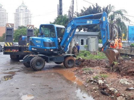 Pembangunan Kolam Olakan di Jl BGR Rampung Sepekan
