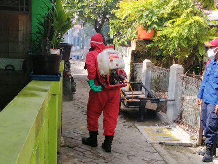  Rumah Warga Terpapar Covid-19 di Kelurahan Pulau Harapan Disemprot Disinfektan 