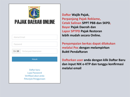Mudahkan Sistem Pembayaran, DPP DKI Luncurkan Pajak Online