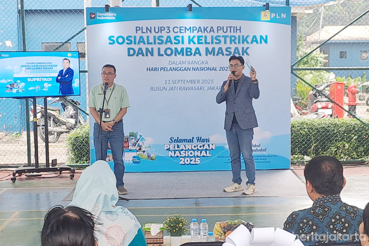 Sosialisasi kelistrikan di Rusun Jati Rawasari, Jakarta Pusat, (11/9)