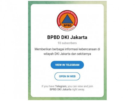 BPBD Sediakan Channel Telegram Untuk Memberikan Informasi Kebencanaan ke Masyarakat