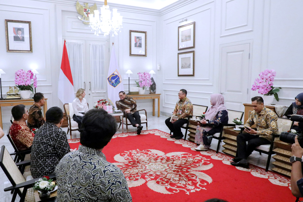 Gubernur Pramono menerima kunjungan YouTube di Balai Kota DKI Jakarta, Kamis (29/1) 