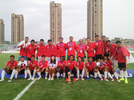 Tim Sepak Bola U-18 DKI Juara Ghotia Cup China 2019