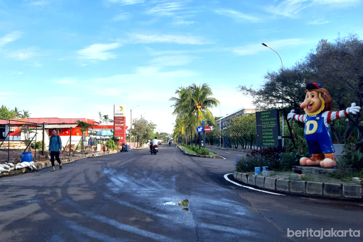kondisi kawasan Ancol di wilayah Kecamatan Pademangan sudah beroperasi normal