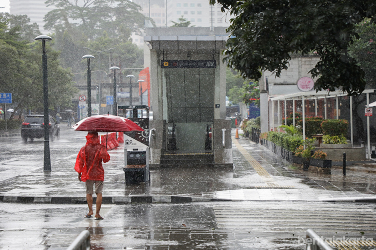 Jakarta di guyur hujan