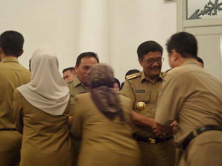 Djarot Halalbihala Bersama PNS Pemprov DKI di Balaikota