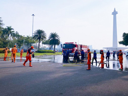 3.200 Personel Lintas OPD Bersihkan Kawasan Monas