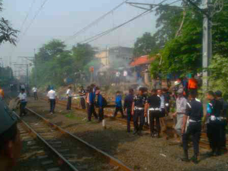  PKL di Stasiun Kebayoran Lama Ditertibkan