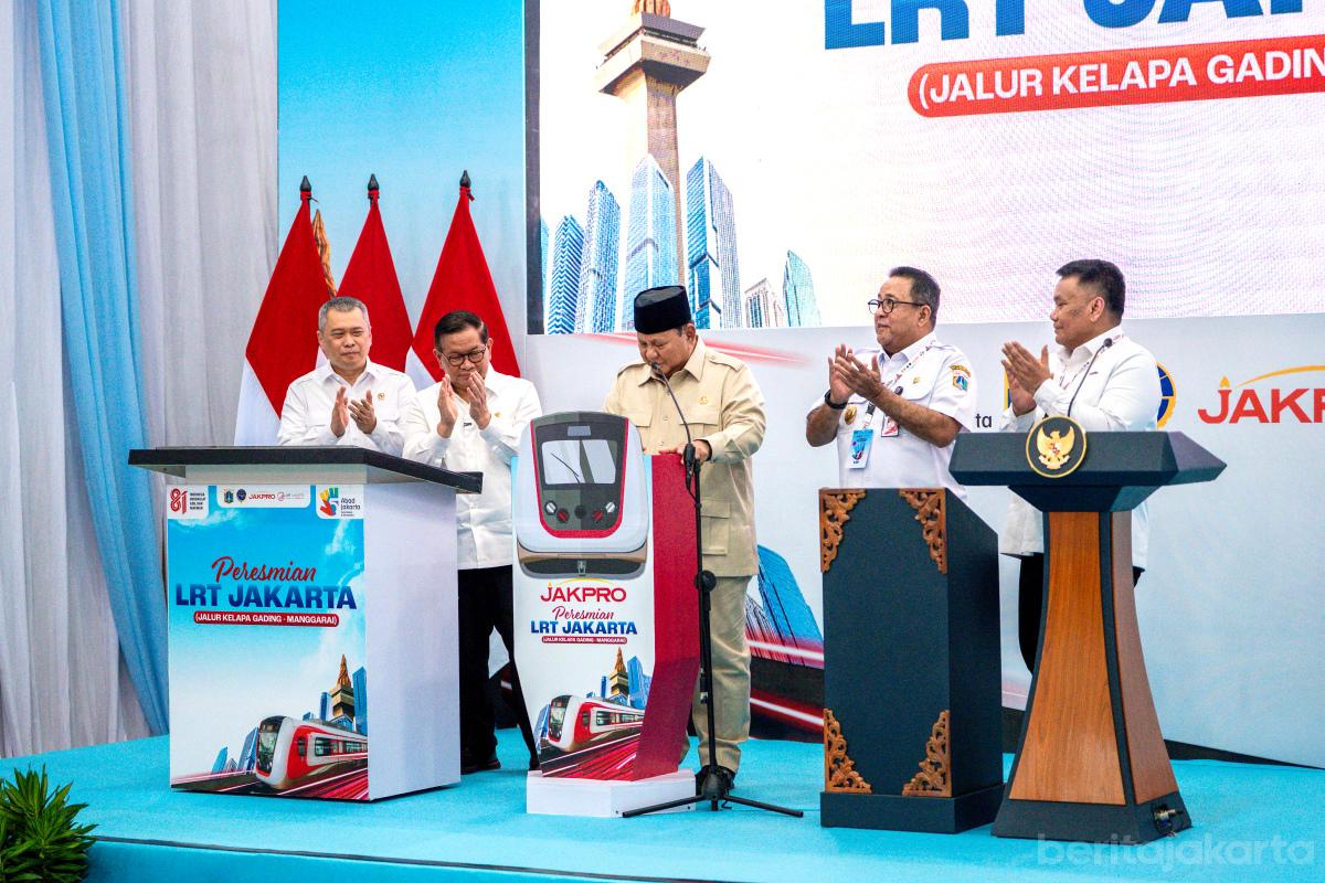 Peresmian LRT manggarai rezap
