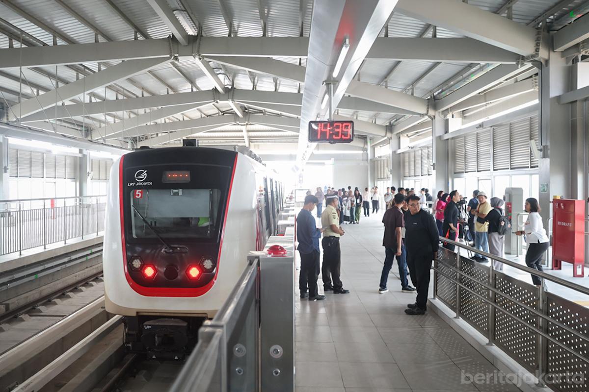 Uji Coba LRT Manggarai kelapa gading jati3