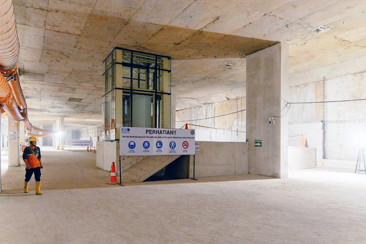 Konstruksi Ruang Multifungsi dan Entre Baru Stasiun Bundaran HI gery ist