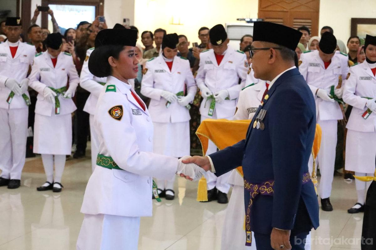Paskibraka Jakpus Siap Kibarkan Bendera Merah Putih di Lapangan Banteng