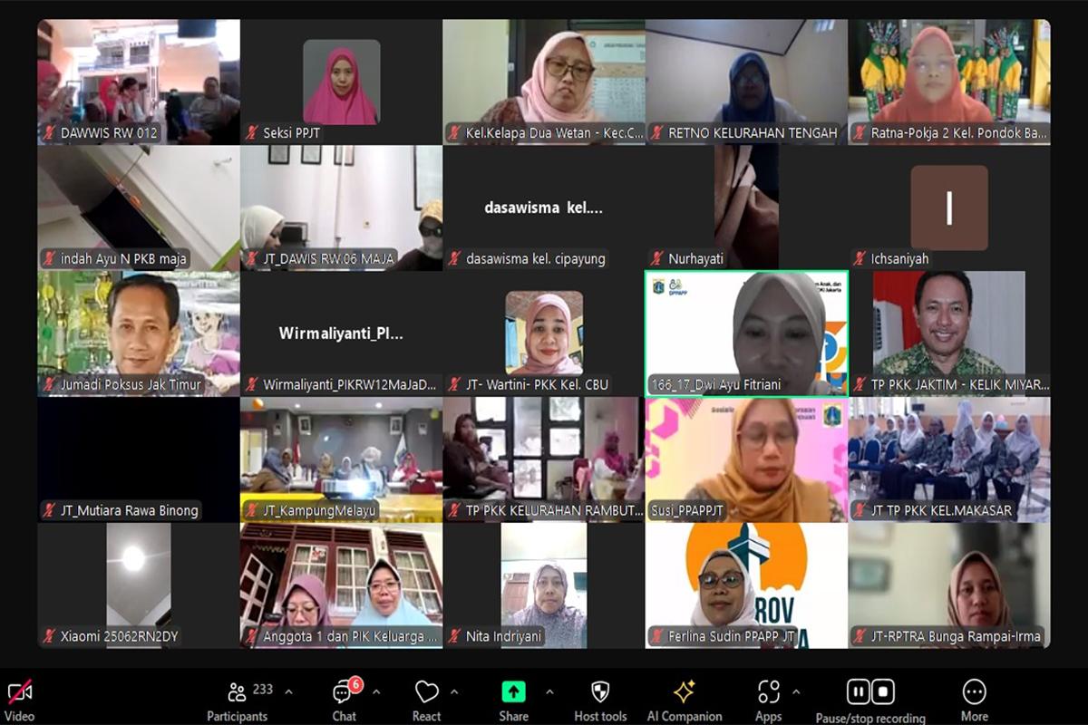 Webinar Pembinaan Pemberdayaan Berperspektif Gender ppapp jaktim ist2