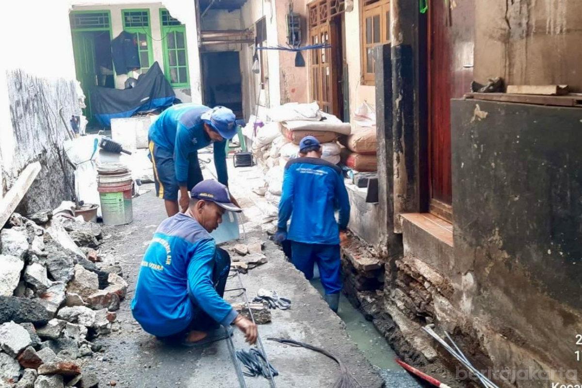 Progres Revitalisasi Saluran di Gang Tempe Capai 70 Persen
