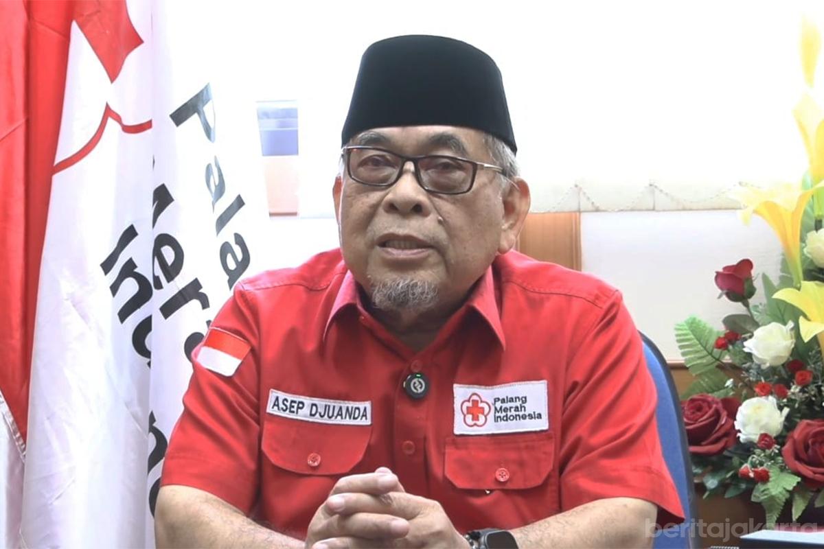 Ketua PMI Jakarta Pusat Asep Djuanda folmer