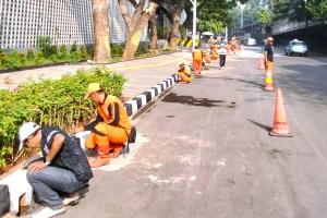 Pengecatan Kanstin di Jalan Dr Saharjo hingga Casablanca Rampung