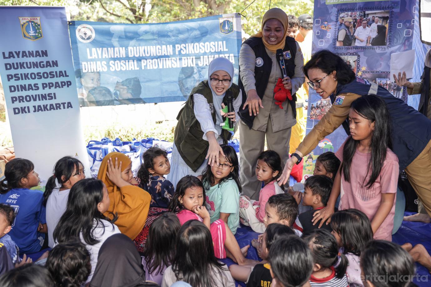 2 Layanan Psikososial Anak Korban Kebakaran di Kebon Kosong 2