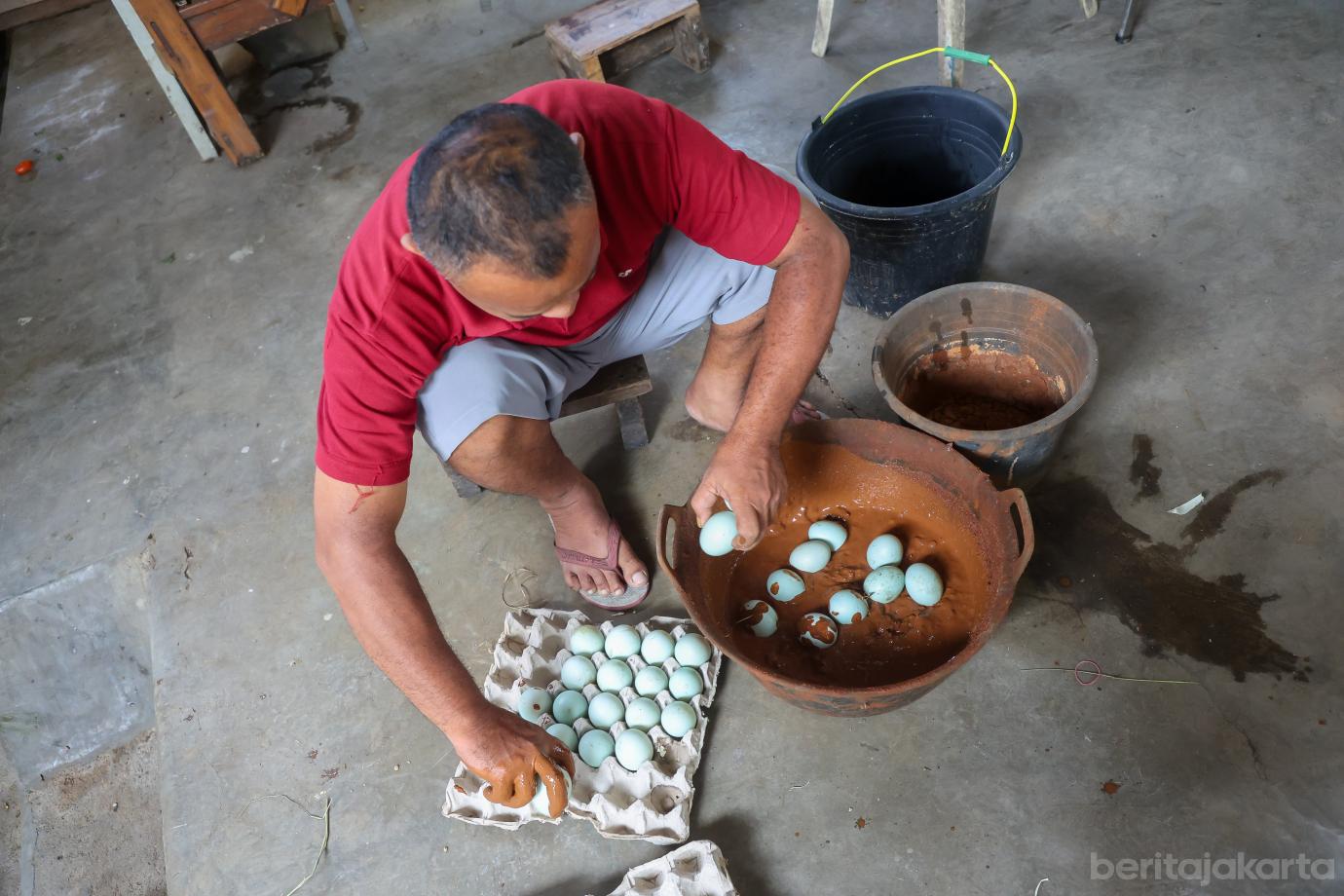 6 produksi telur asin