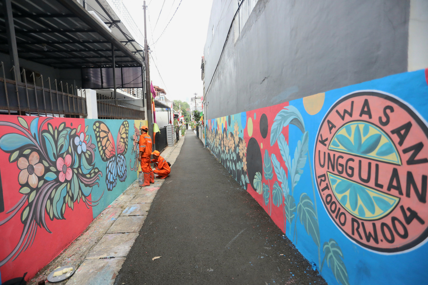 6 PPSU Bendungan Hilir Percantik Kawasan dengan Mural_6.jpg