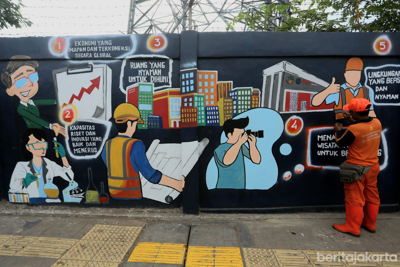 1 Kecamatan Tanjung Priok Percantik Jalan Yos Sudarso dengan Mural Bertema Jakarta Utara_1.jpg