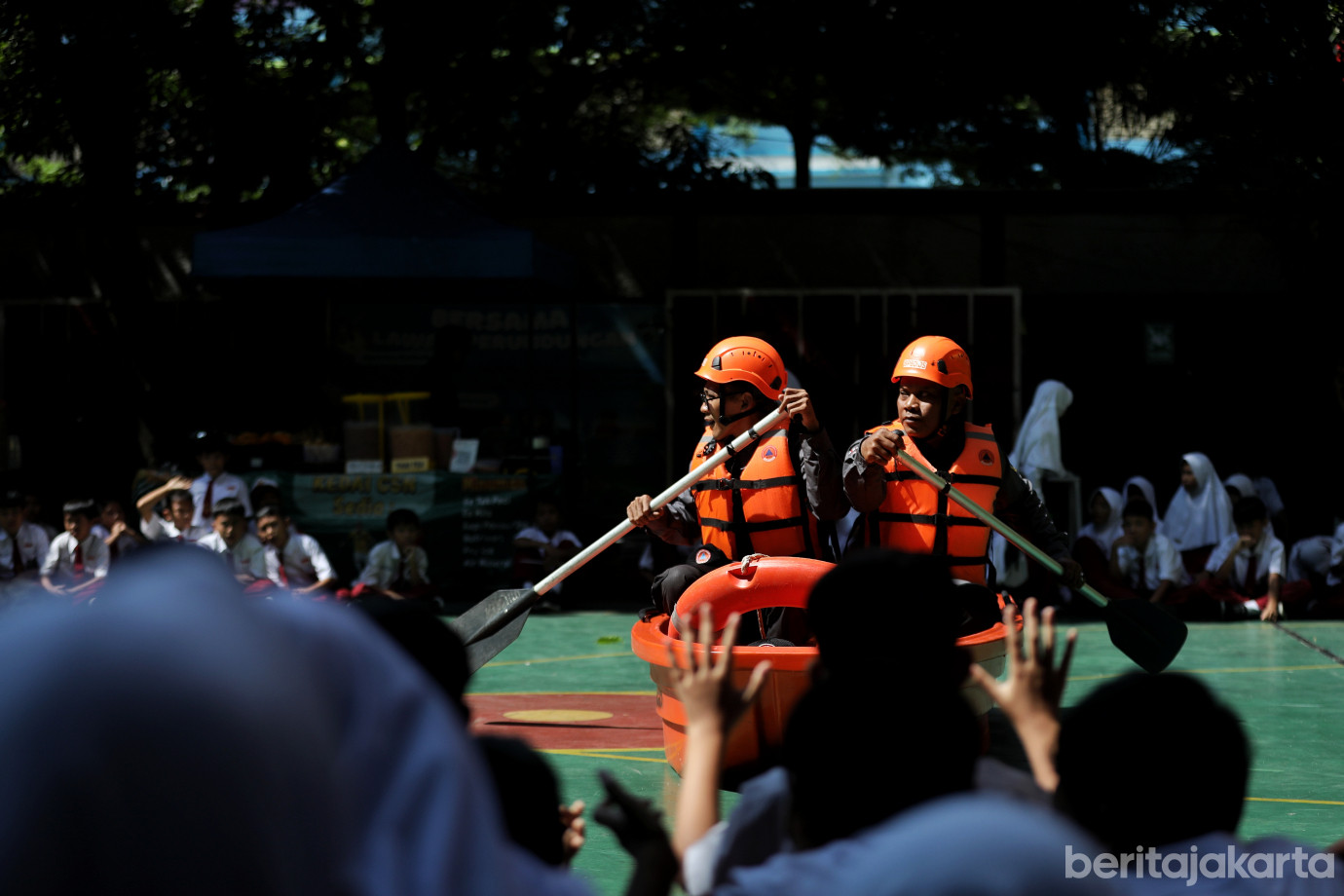 4.BPBD DKI Sosialisasikan Kesiapsiagaan Bencana di SDN Lenteng Agung 07.jpg