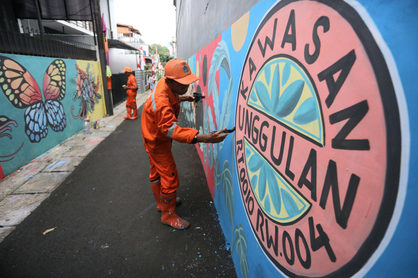 1 PPSU Bendungan Hilir Percantik Kawasan dengan Mural_1.jpg