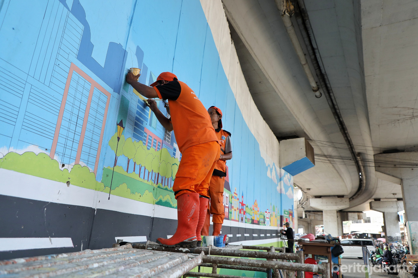 6.Kelurahan Cipulir Percantik Kolong Fly Over Pasar Kebayoran.jpg