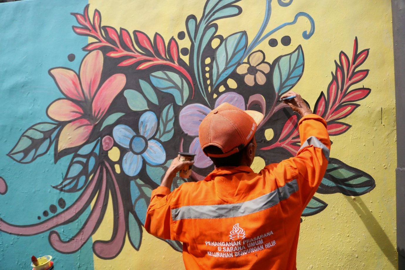4 PPSU Bendungan Hilir Percantik Kawasan dengan Mural_4.jpg