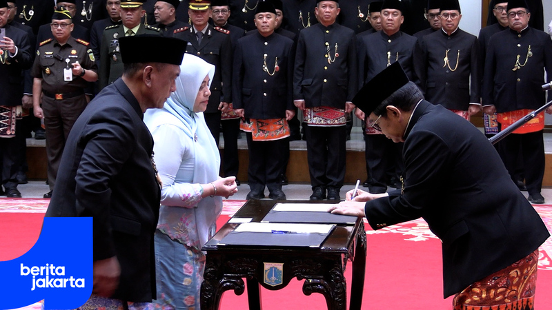 Pramono Lantik 11 Pejabat Tinggi Pratama Pemprov DKI Jakarta