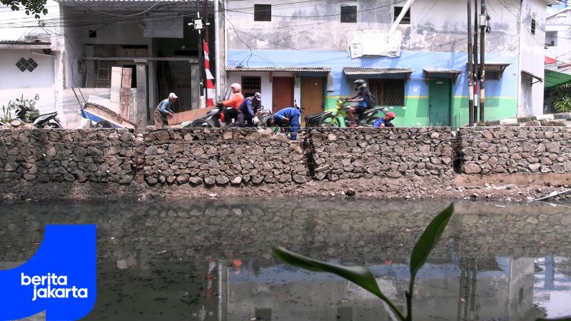 Turap Kali Mati Pademangan Diperbaiki Sepanjang 198 Meter