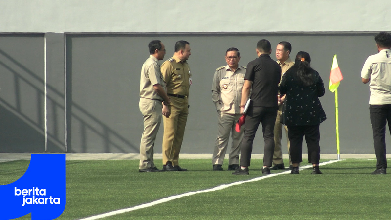 Renovasi Tahap I Rampung, Pramono Tinjau Stadion Tugu