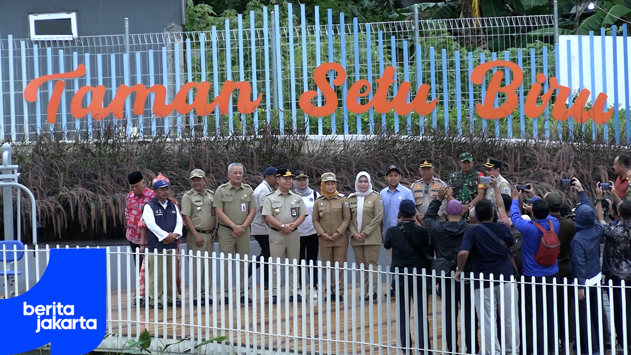 Resmikan Taman Setu Biru, Pj Gubernur Ajak Masyarakat Jaga Fasilitas