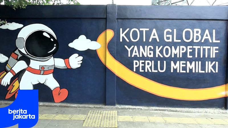  Mural Sepanjang 21 Meter Hiasi Jalan Yos Sudarso Tanjung Priok