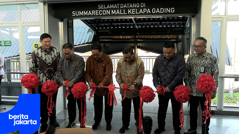Stasiun LRT Boulevard Utara Summarecon Mall Kelapa Gading Diresmikan