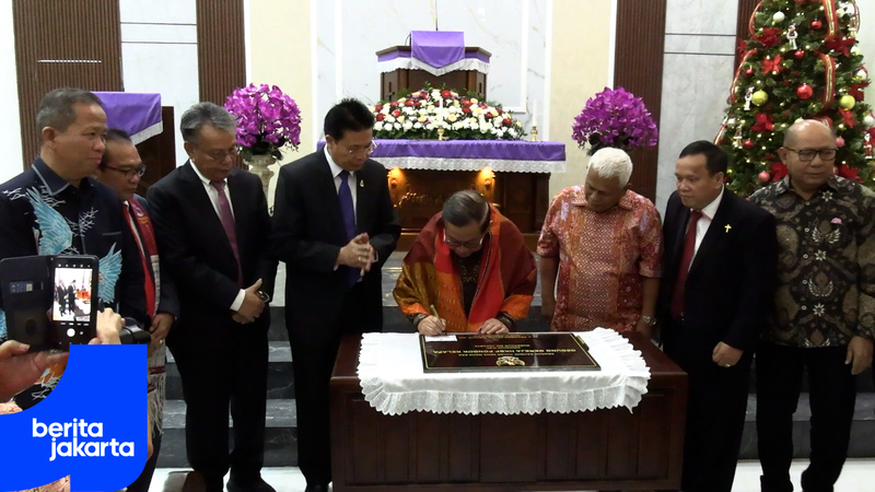 Perkuat Toleransi, Pramono Resmikan Gereja HKBP Ressort Pondok Kelapa