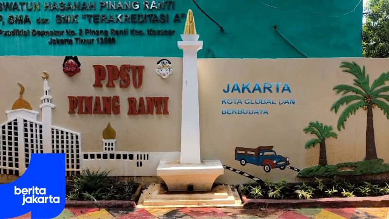 Miniatur Stasiun dan GBK Percantik Jalan Pusdiklat Depnaker Pinang Ranti